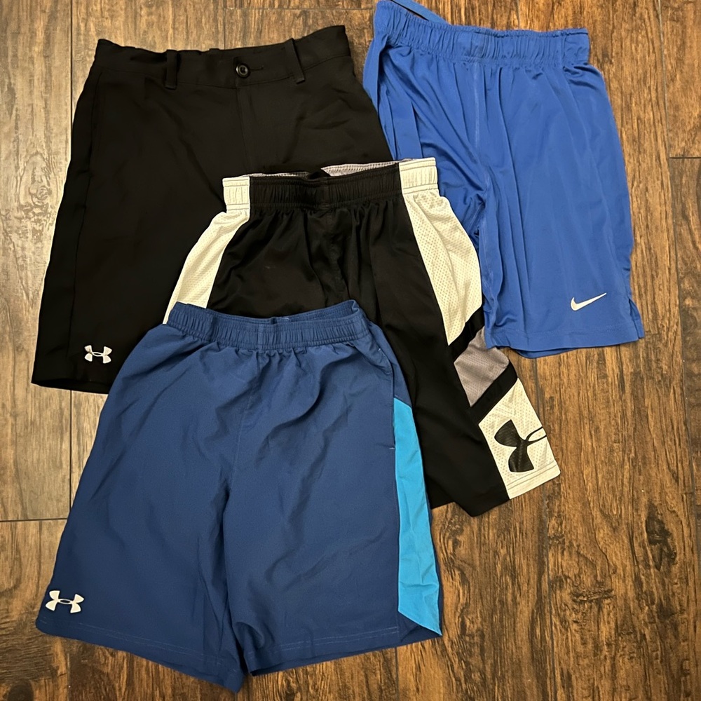 Boys size M - 4 athletic shorts - under armour Nike